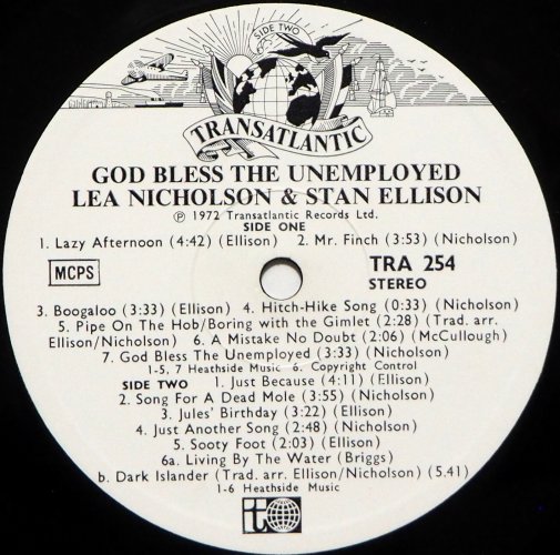 Lea Nicholson & Stan Ellison / God Bless The Unemployed<img class='new_mark_img2' src='https://img.shop-pro.jp/img/new/icons13.gif' style='border:none;display:inline;margin:0px;padding:0px;width:auto;' />β