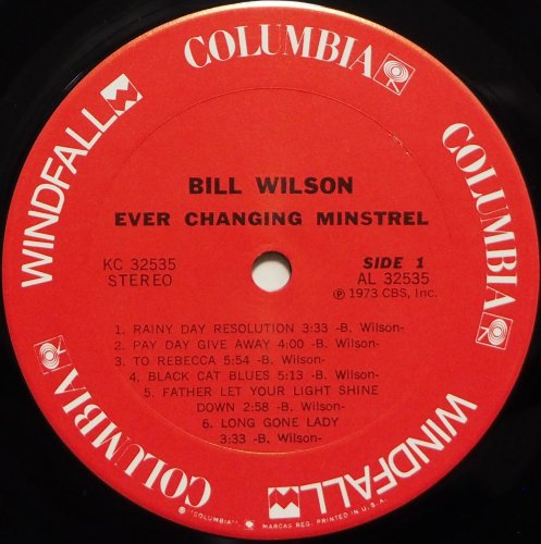 Bill Wilson / Ever Changing Minstrel<img class='new_mark_img2' src='https://img.shop-pro.jp/img/new/icons13.gif' style='border:none;display:inline;margin:0px;padding:0px;width:auto;' />β