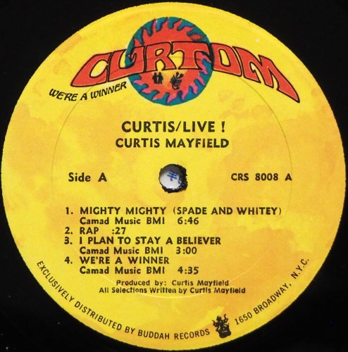 Curtis Mayfield / Curtis / Live (Early Issue)<img class='new_mark_img2' src='https://img.shop-pro.jp/img/new/icons13.gif' style='border:none;display:inline;margin:0px;padding:0px;width:auto;' />β