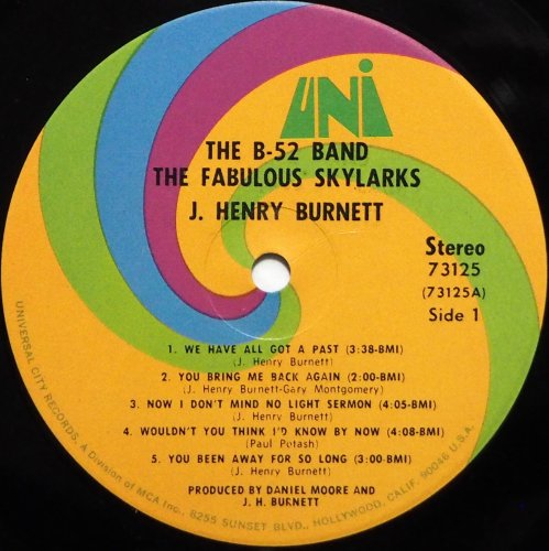 J. Henry Burnett / The B-52 Band & The Fabulous Skylarksβ