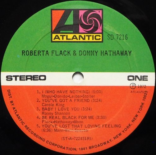 Roberta Flack & Donny Hathaway / Roberta Flack & Donny Hathaway US Early Issueˤβ