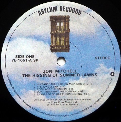 Joni Mitchell / Hissing Of Summer Lawns (US Early Issue)β