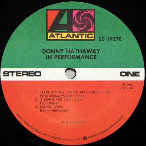 Donny Hathaway / In Performanceβ