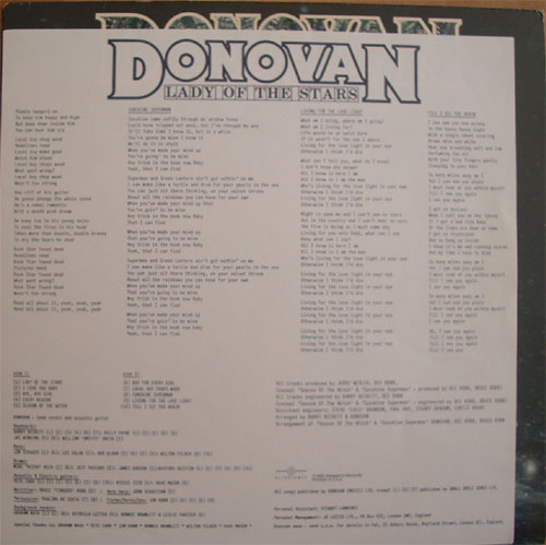 Donovan / Lady Of The Stars (USA)β