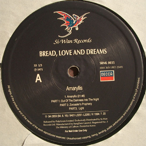 Bread Love And Dreams / Amaryllis (Si-Wan)β