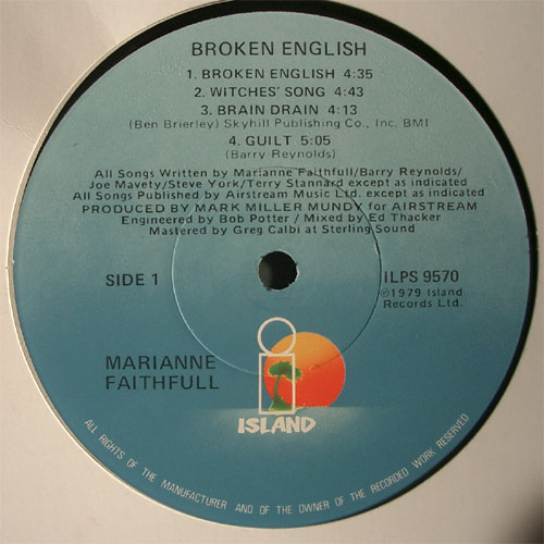 Marianne Faithfull / Broken Englishβ