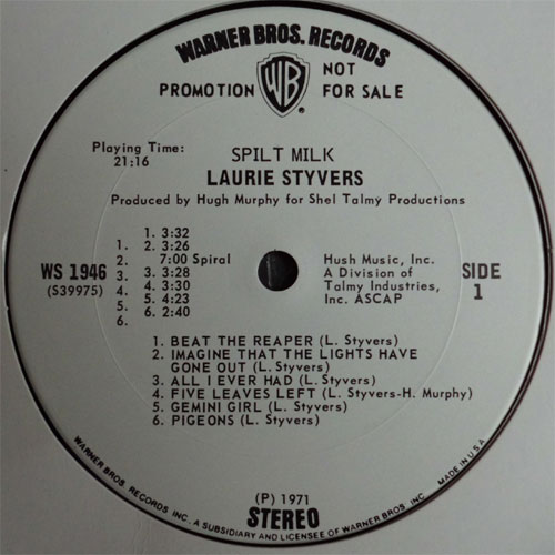 Laurie Styvers / Spilt Milk (USA, Rare Promo White Label)β