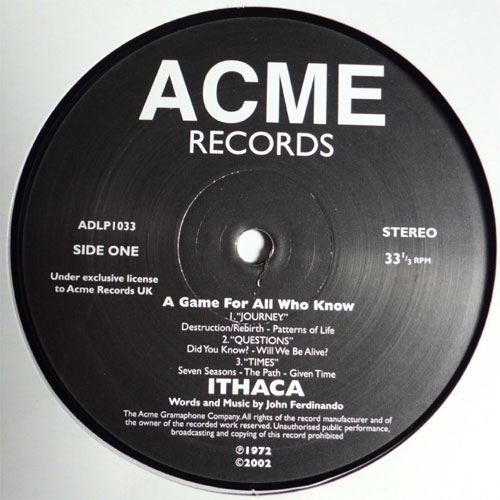 Ithaca / A Game For All Who Know (Reissue)β