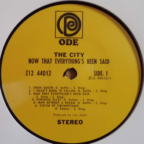 City / Now That Everything's Been Said (Repro but Color Jacket)β