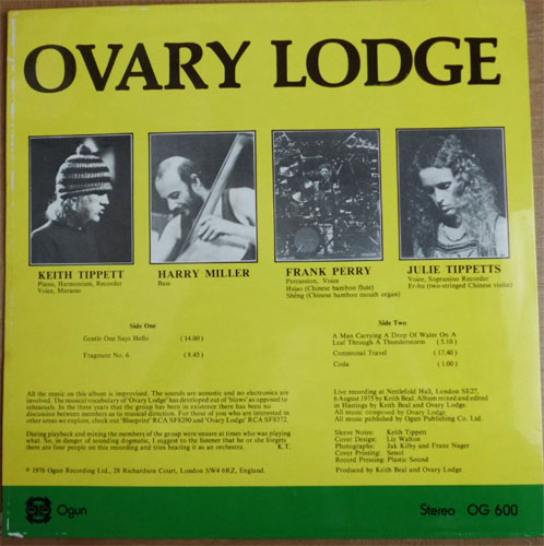 Ovary Lodge (Keith Tippett, Julie Tippetts, Harry Miller, Frank Perry) / Ovary Lodge (Ogun)β
