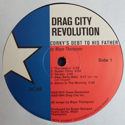 Mayo Thompson / Corky's Debt To His Farther (Reissue)β