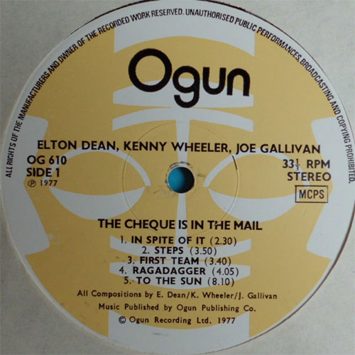 Elton Dean, Joe Gallivan, Kenny Wheeler / The Cheque Is In The Mailの画像