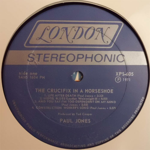 Paul Jones / Crucifix In A Horseshoe (USA)β