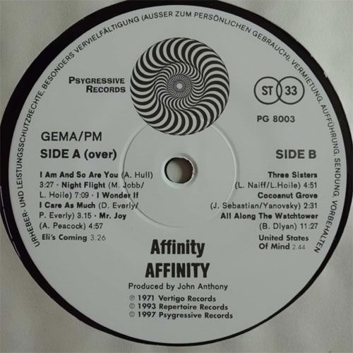 Affinity / Affinity (Ltd.800 Reissue, Plus 2 Bonus Tracks)β