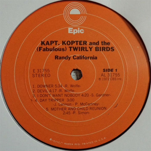 Randy California / Kapt. Kopter And The (Fabulous) Twirly Birds (Repro)β