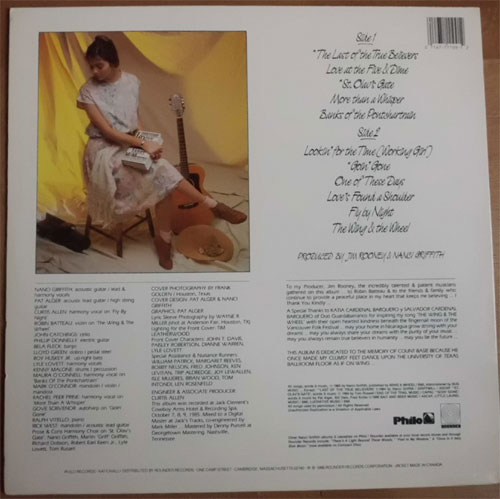 Nanci Griffith / The Last Of The True Believersβ