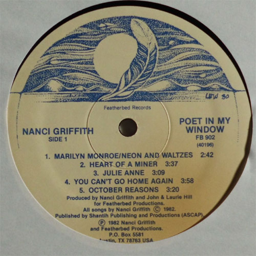 Nanci Griffith / Poet In My Window (Rare Original)β