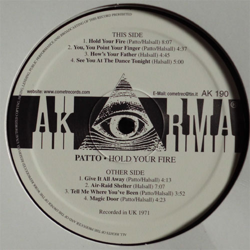 Patto / Hold Your Fire (Reissue)β