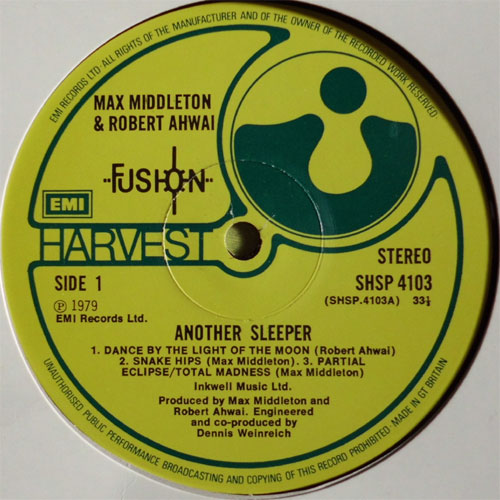 Max Middleton, Robert Ahwai / Another Sleeper (Mat-1, Very Rare)β