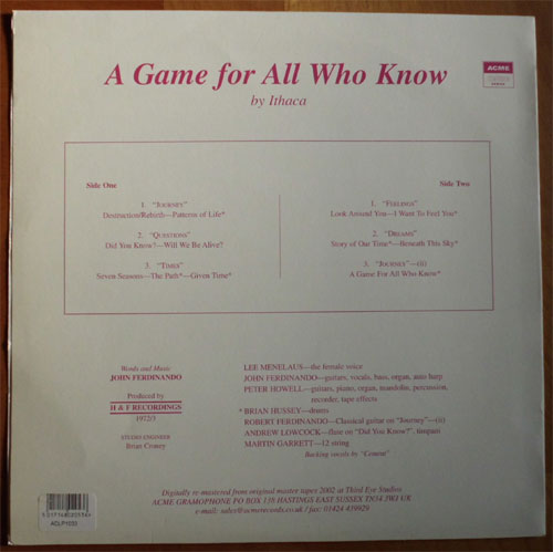 Ithaca / A Game For All Who Know (Reissue bur Rare)β