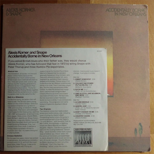Alexis Korner & Snape / Accidentally Borne In New Orleans (USA Rare Promo)β