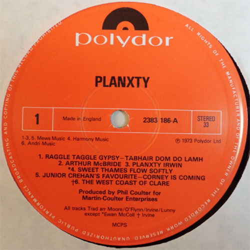 Planxty / Planxty (UK)β