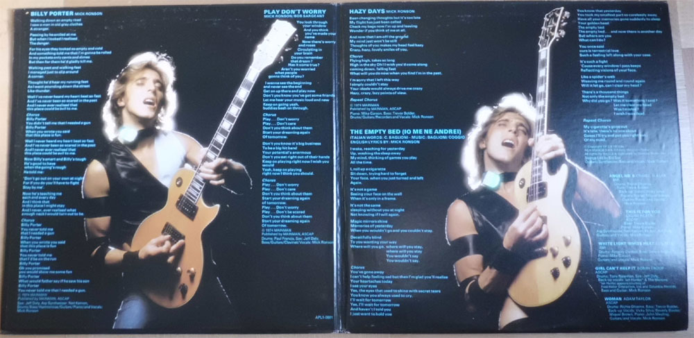 Mick Ronson / Play Don't Worryβ