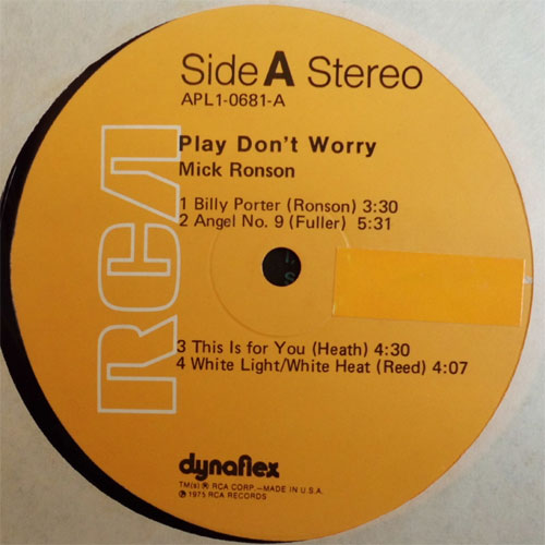 Mick Ronson / Play Don't Worryβ