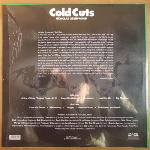 Nicolas Greenwood / Cold Cuts (Akarma)β