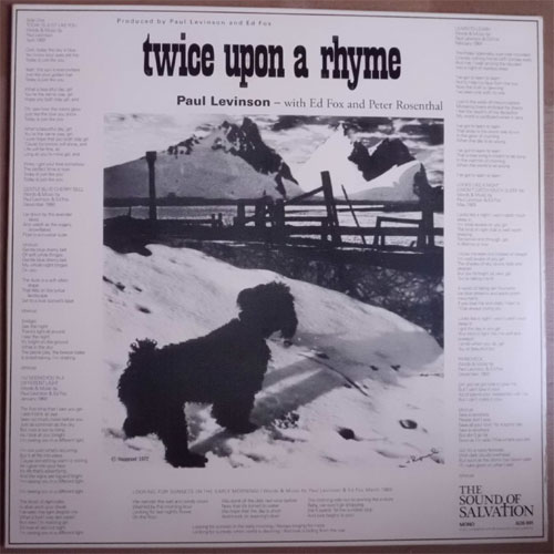 Paul Levinson with Ed Fox and Peter Rosenthal / Twice Upon A Rhyme (Ltd.250 Reissue)β