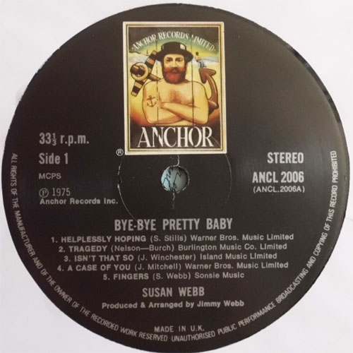 Susan Webb / Bye-Bye Pretty Baby (Rare UK Mat-1)β