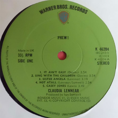 Claudia Lennear / Phew! (UK Mat-1)β