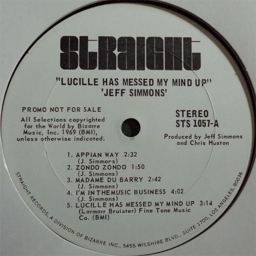Jeff Simmons / Lucille Has Messed My Mind Up (Rare Promo)β