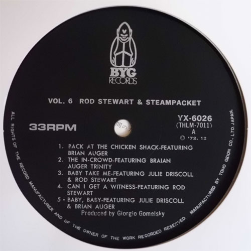 Rod Stewart and Steampacket / BYG Face and Place Vol.6 (ɥ­)β