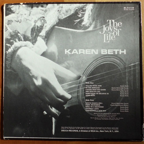 Karen Beth / The Joy Of Lifeの画像