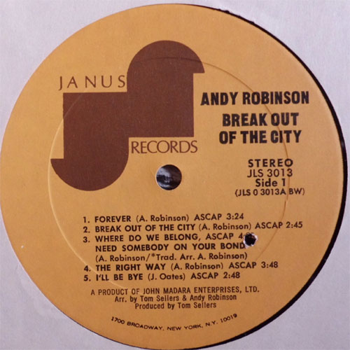 Andy Robinson / Break Out Of The Cityの画像