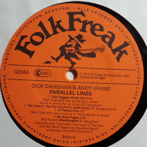Dick Gaughan and Andy Irvine / Parallel Linesβ