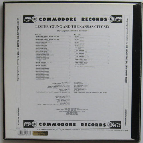 Lester Young And The Kansas City 6 / The Complete Connodore Recordingsβ