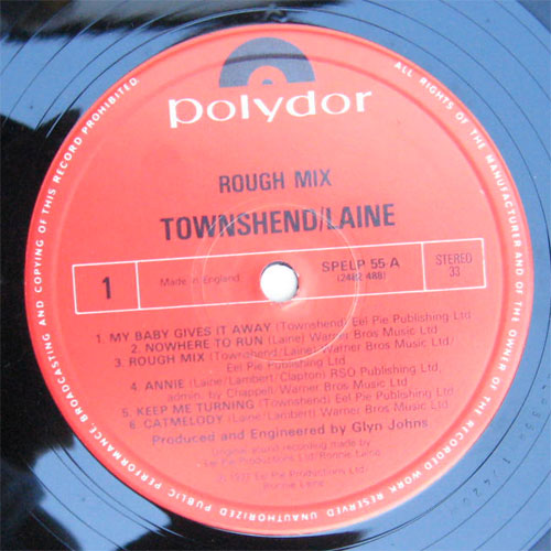 Pete Townshend / Ronnie Lane / Rough Mix (UK Later Issue)β