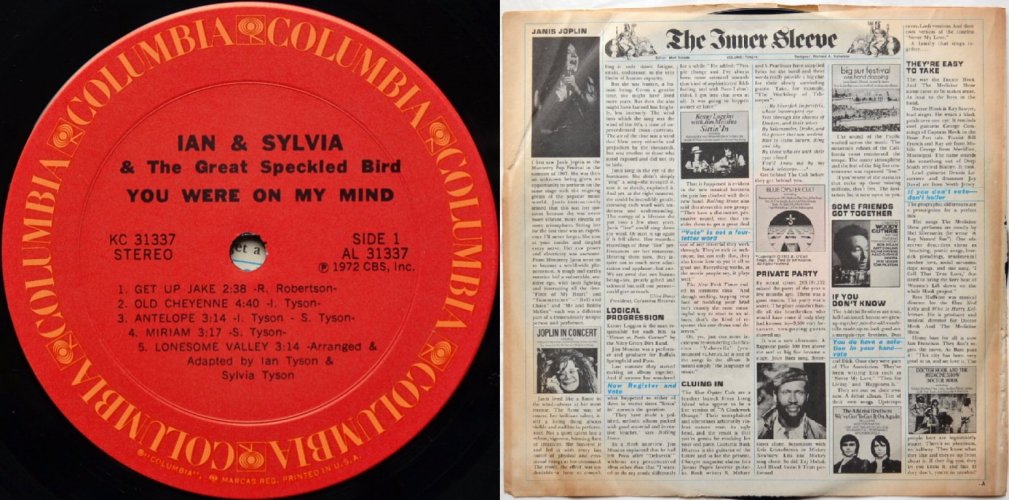 Ian & Sylvia And The Great Speckled Bird / You Were On My Mindβ