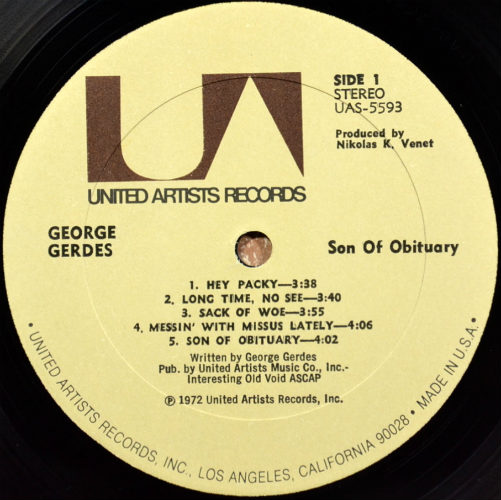 George Gerdes / Son Of Obituaryβ