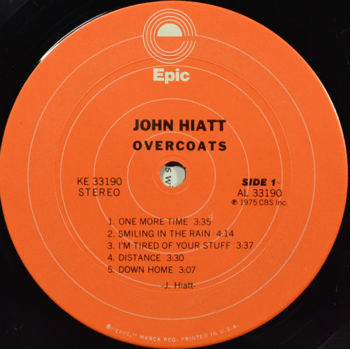 John Hiatt / Overcoats (US)β