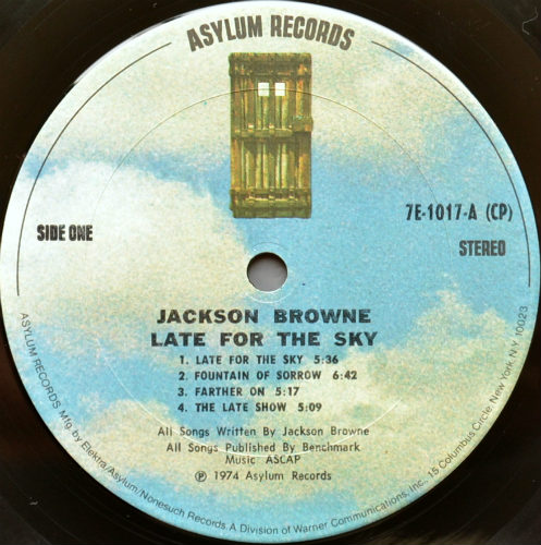 Jackson Browne / Late For The Sky (US Early Press)β