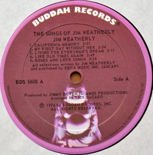 Jim Weatherly / The Songs Of Jim Weatherly (In Shrink)の画像