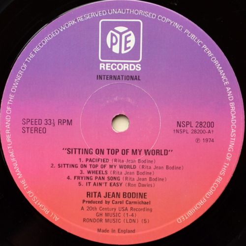 Rita Jean Bodine / Sitting On Top Of My Worldβ