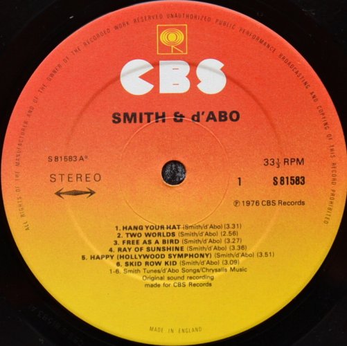 Smith And D'Abo / Smith And D'Abo (UK Matrix-1)β