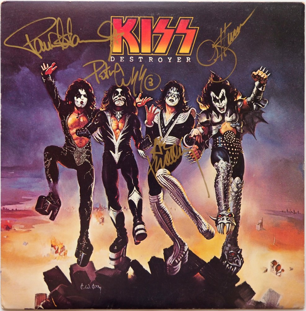 Kiss / Destroyer (Autographed!! 全員直筆サイン入り、鑑定書付き 