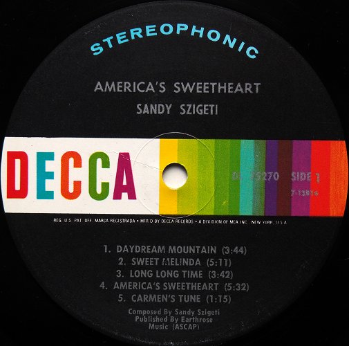 Sandy Szigeti / America's Sweetheartβ