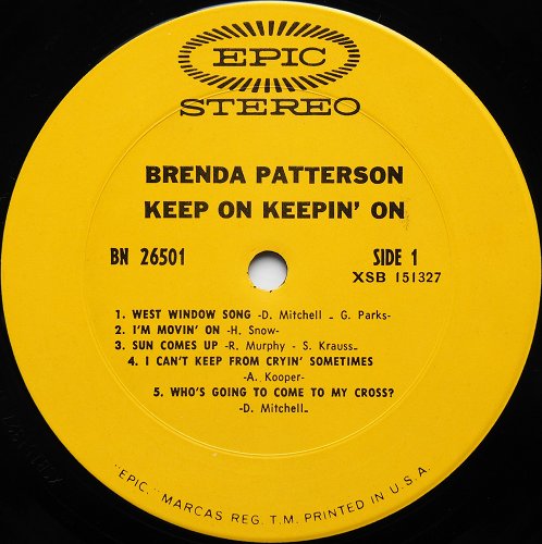 Brenda Patterson / Keep On Keepin' Onβ