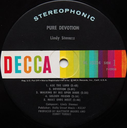 Lindy Stevens / Pure Devotionβ